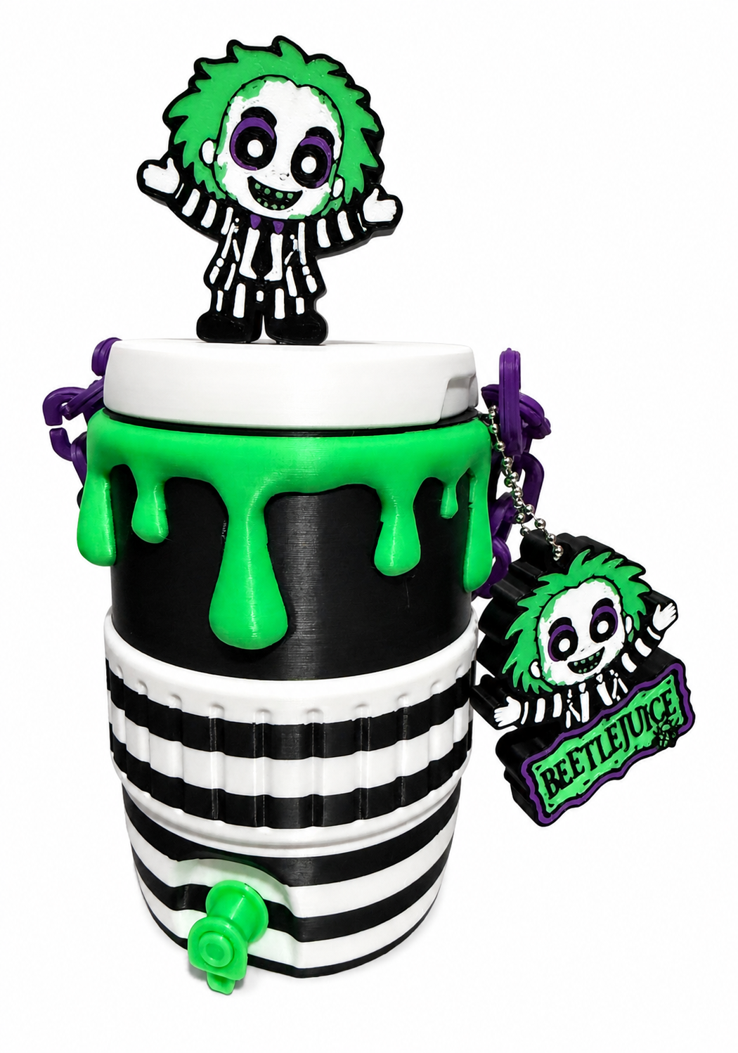 Spooky Striped 12 oz Can Cooler