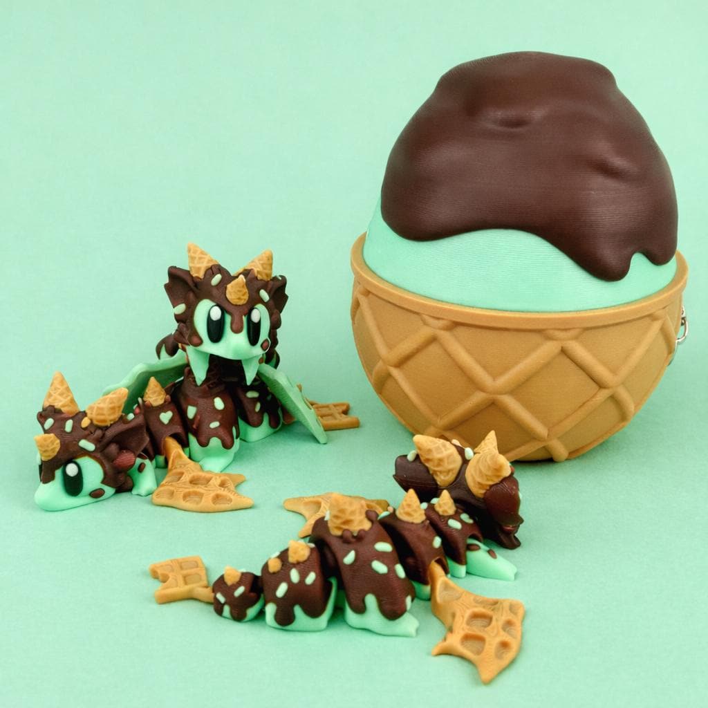Chocolate Mint Dragon & Egg Set