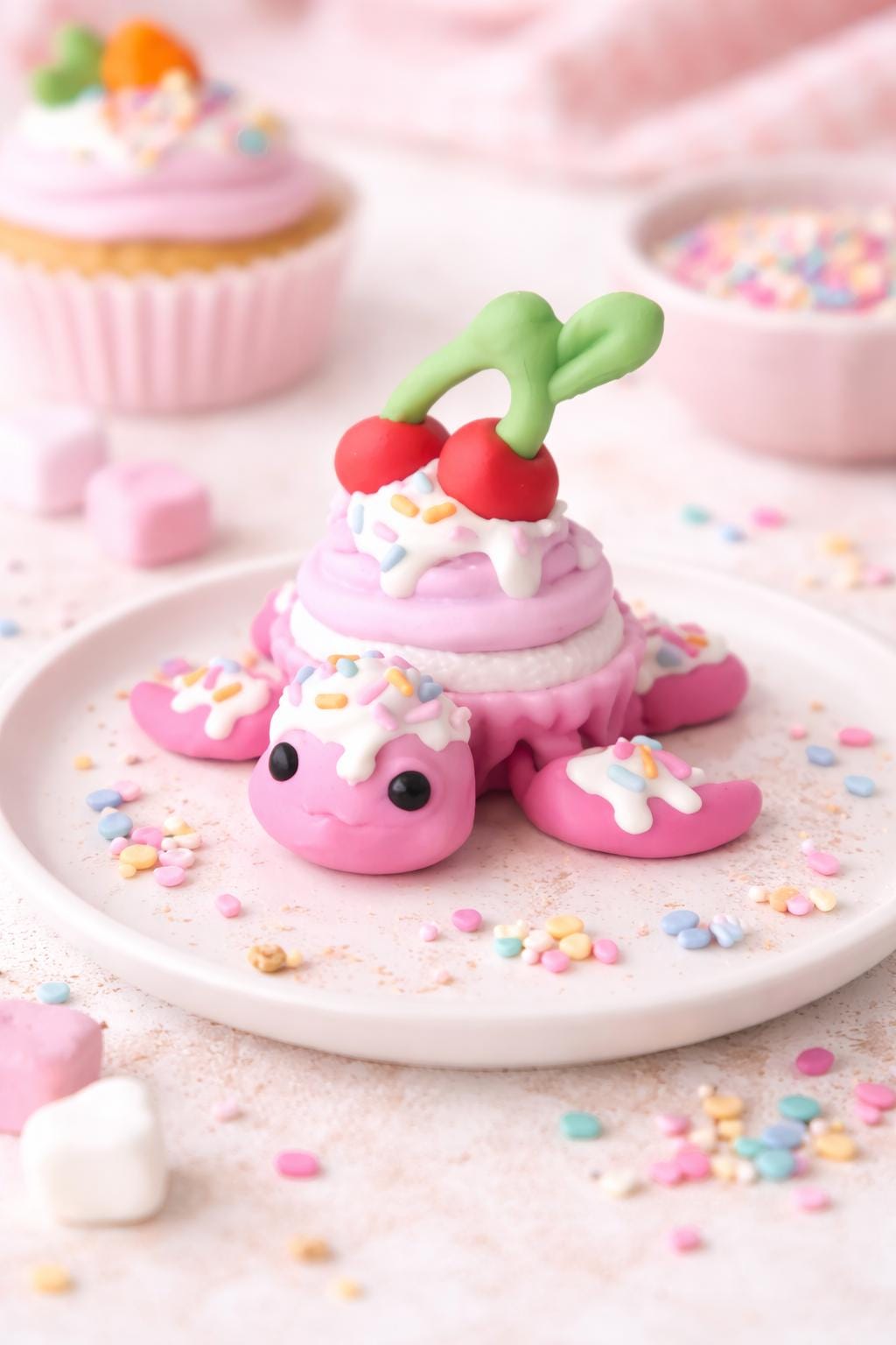 Cupcake Turtle Figurine
