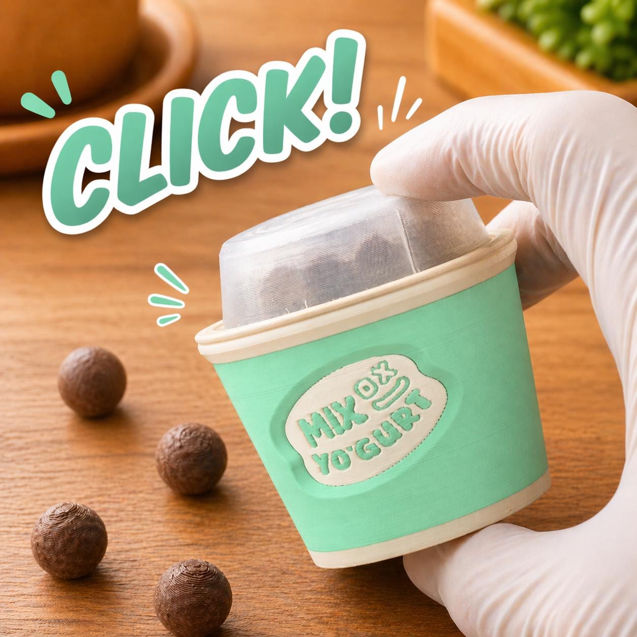 Yogurt Cup Fidget Clicker Toy
