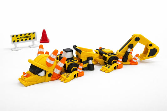 Construction Dragon: 3D Printed Desk Toy, Construction Gift