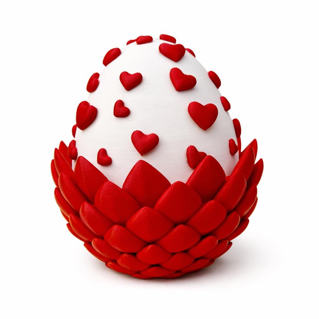Heart Dragon with Matching Egg