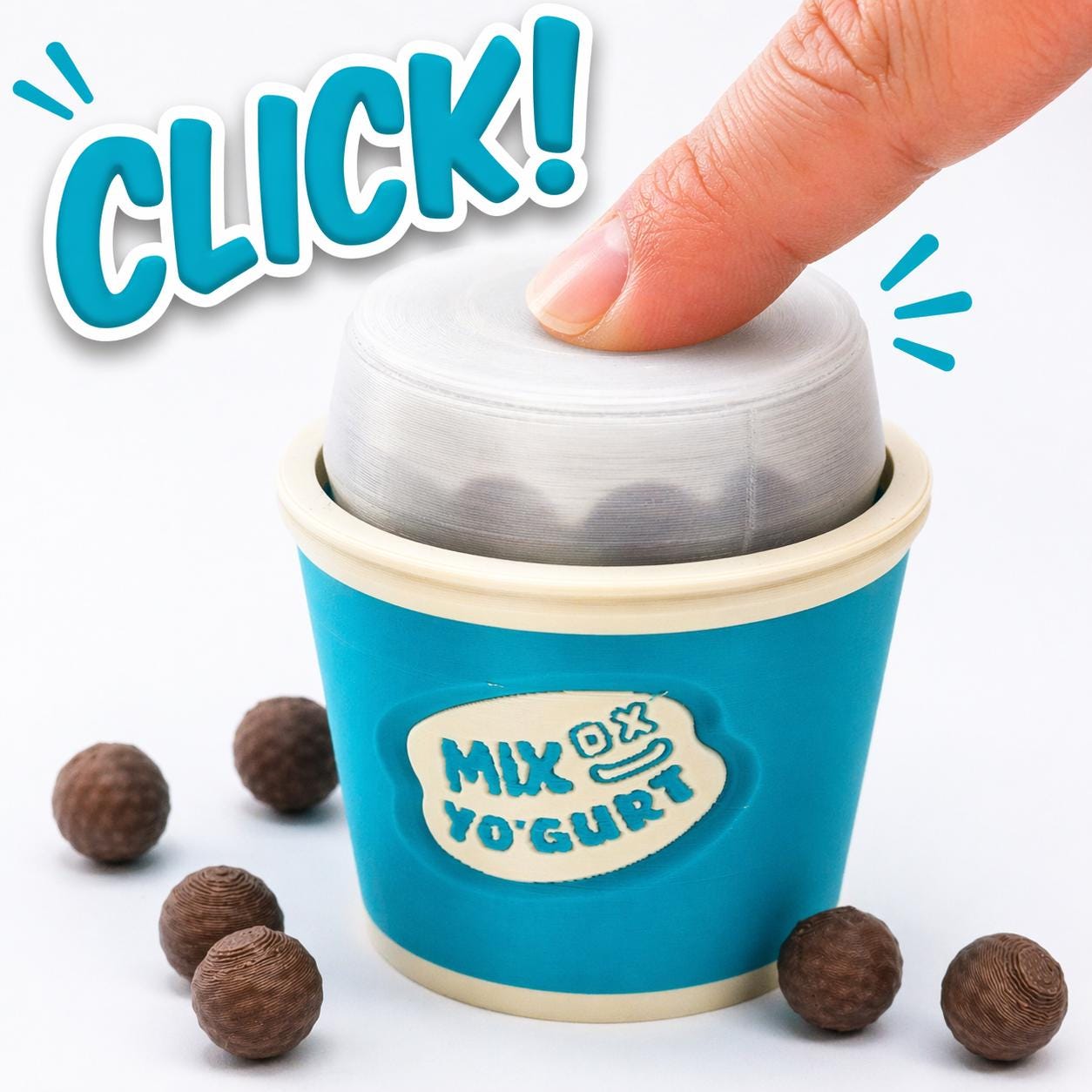 Yogurt Cup Fidget Clicker Toy