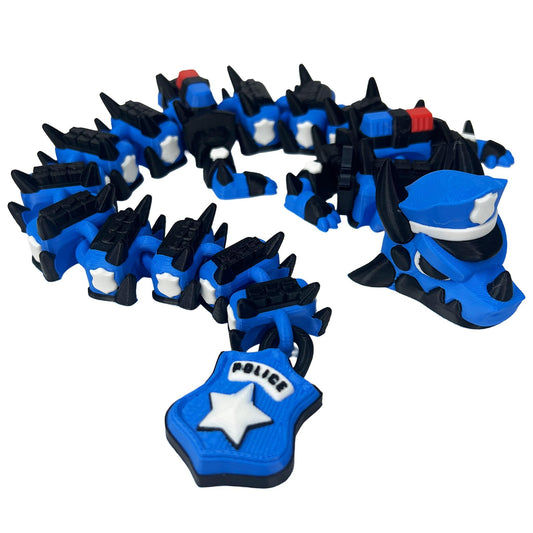 Police K9 Dragon Fidget Toy: 3D Printed Tactical Desk Decor
