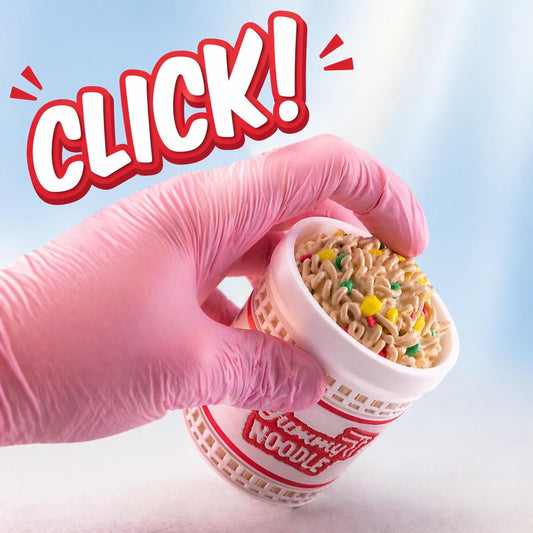 Noodle Cup Fidget Clicker Toy Ramen Fidget Desk Toy Mini Food Clicker Sensory Toy 3D Printed Gift Cute Desk Accessory Stress Relief Toy