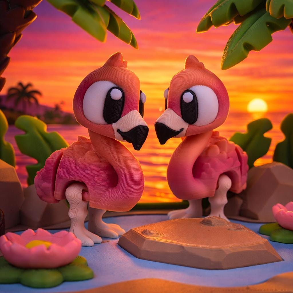 Flamingo Lagoon Diorama