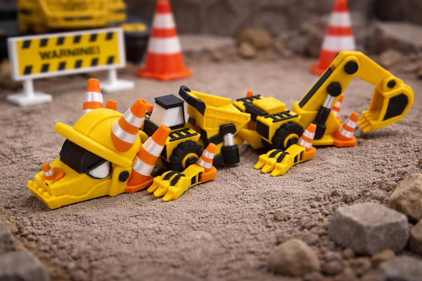 Construction Dragon: 3D Printed Desk Toy, Construction Gift