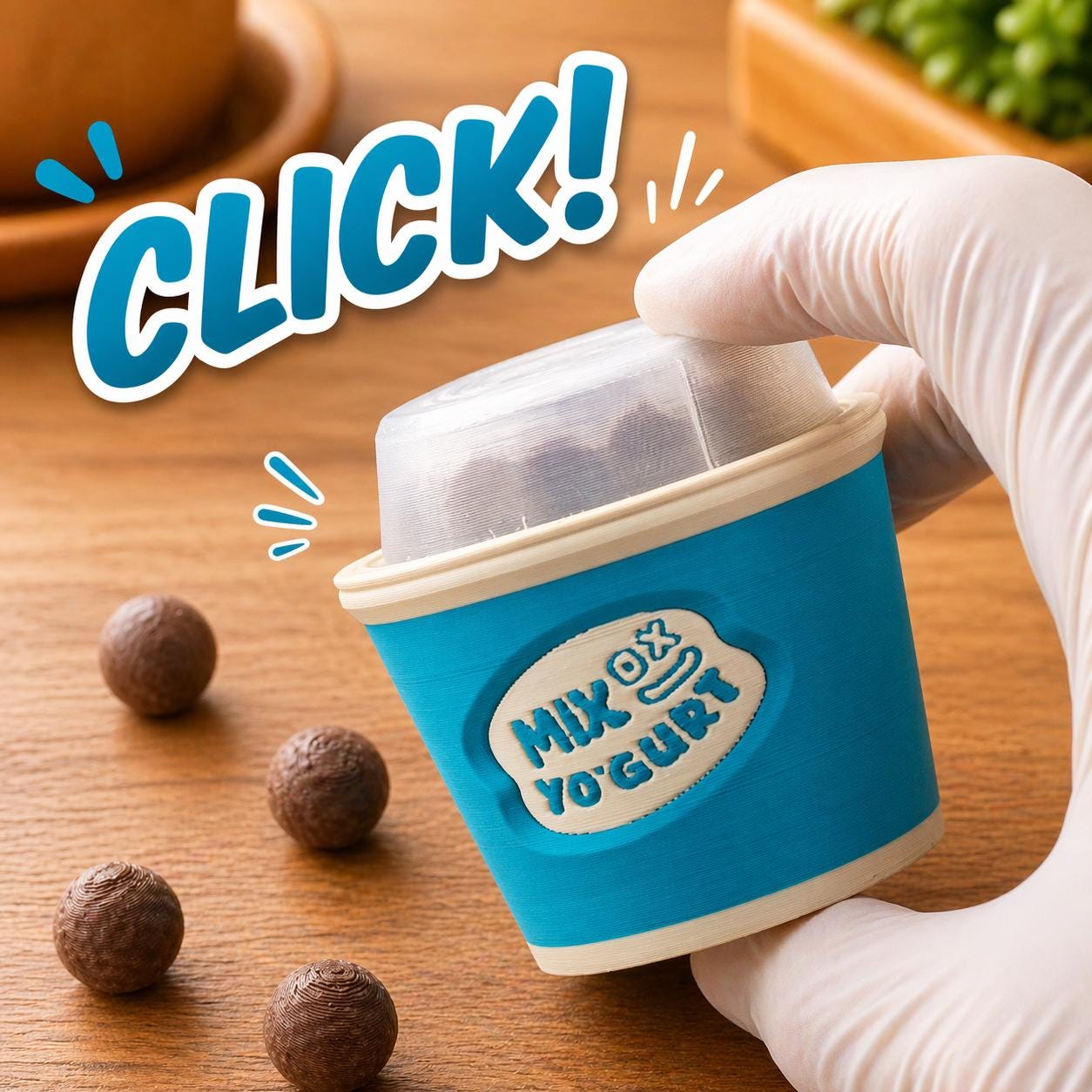 Yogurt Cup Fidget Clicker Toy
