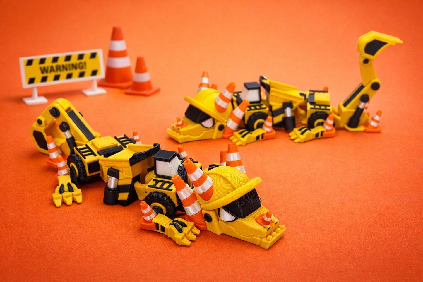 Construction Dragon: 3D Printed Desk Toy, Construction Gift