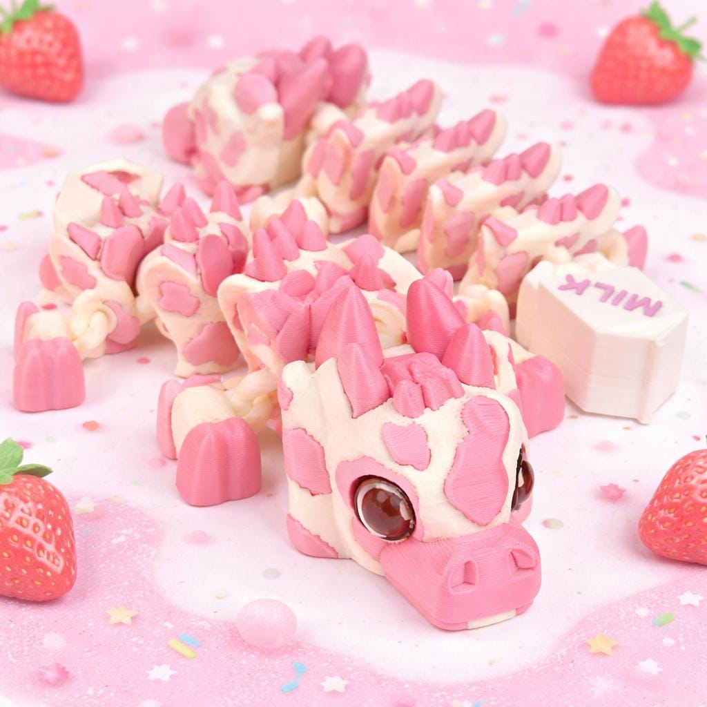 Cow Dragon 3D Printed