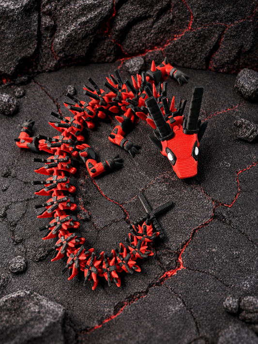 Red & Black Ninja Superhero Dragon