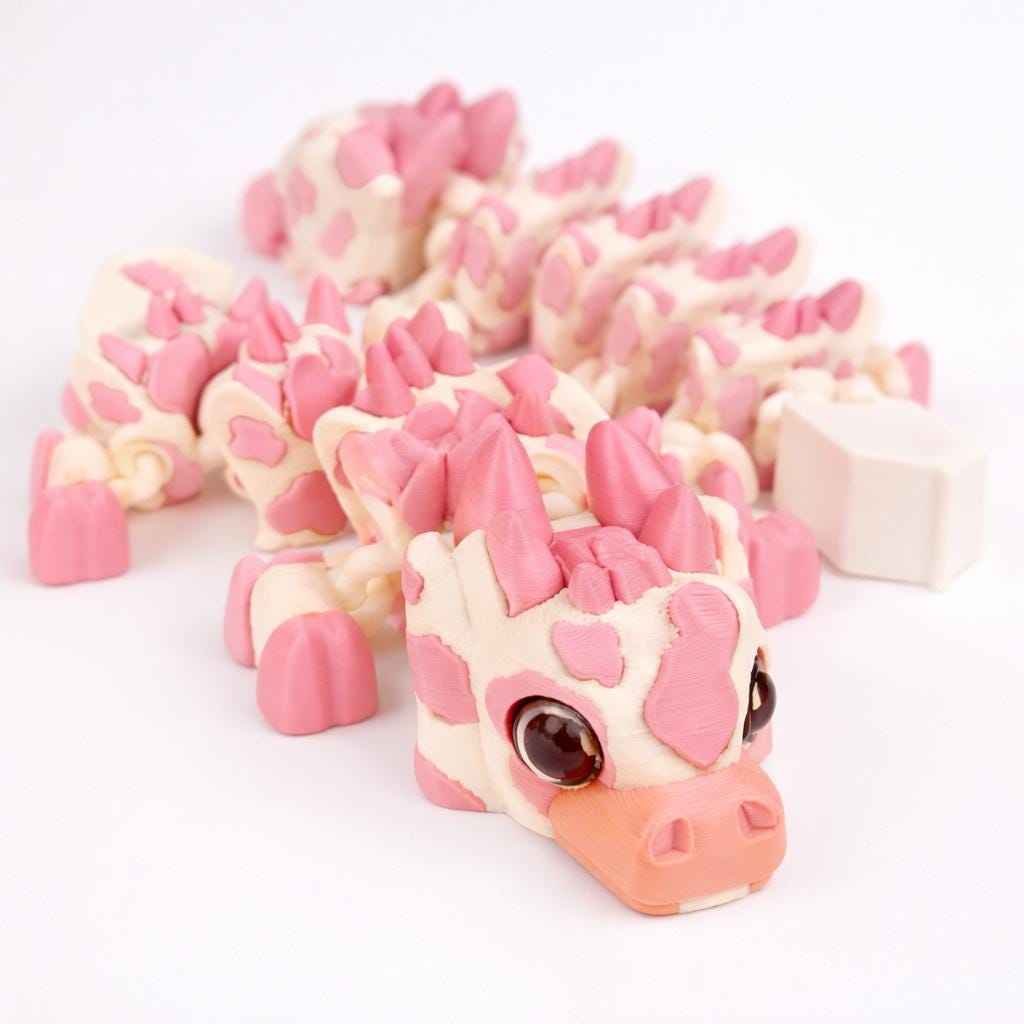 Cow Dragon 3D Printed