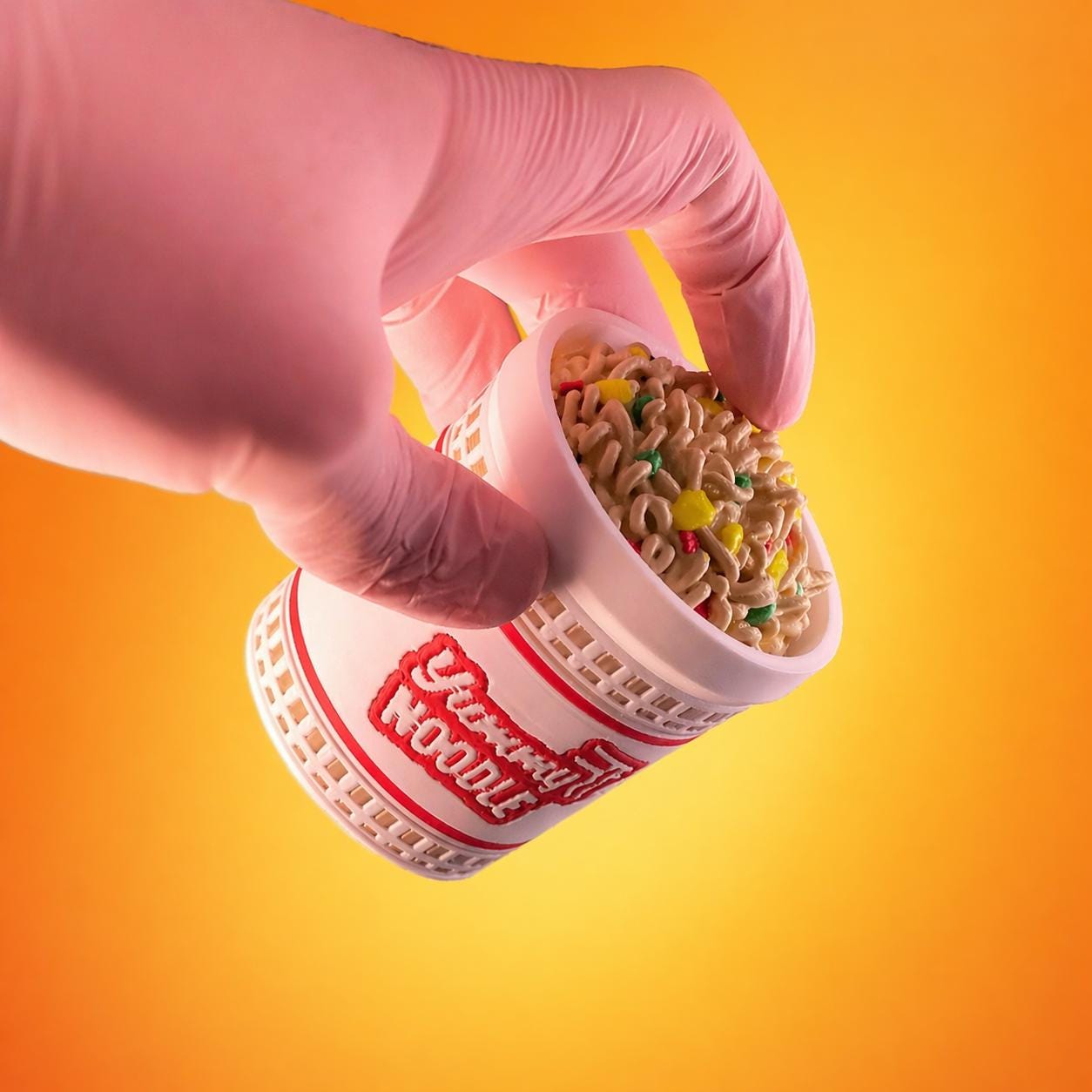 Noodle Cup Fidget Clicker Toy Ramen Fidget Desk Toy Mini Food Clicker Sensory Toy 3D Printed Gift Cute Desk Accessory Stress Relief Toy