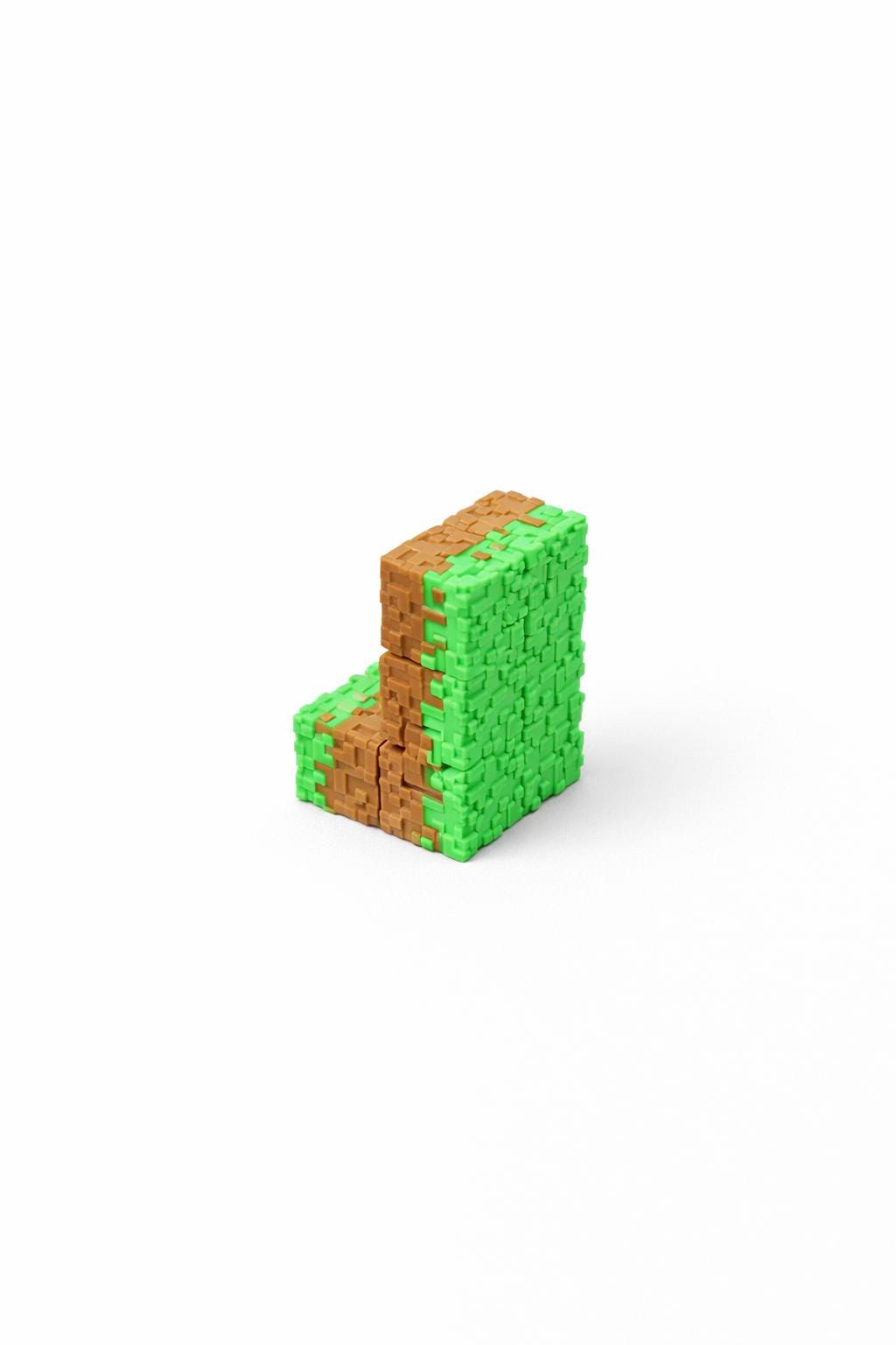 3D Printed Grass Block Fidget Cube