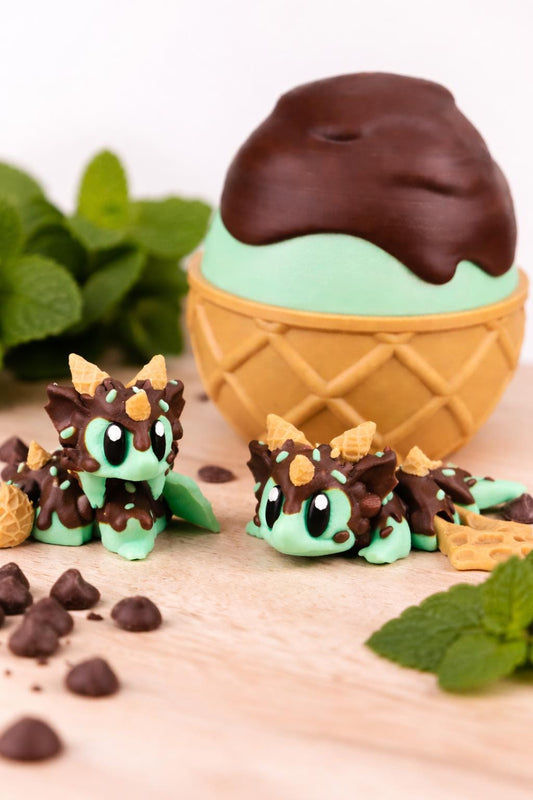 Chocolate Mint Dragon & Egg Set