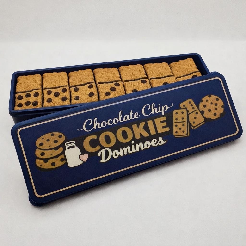 Chocolate Chip Cookie Dominoes Set