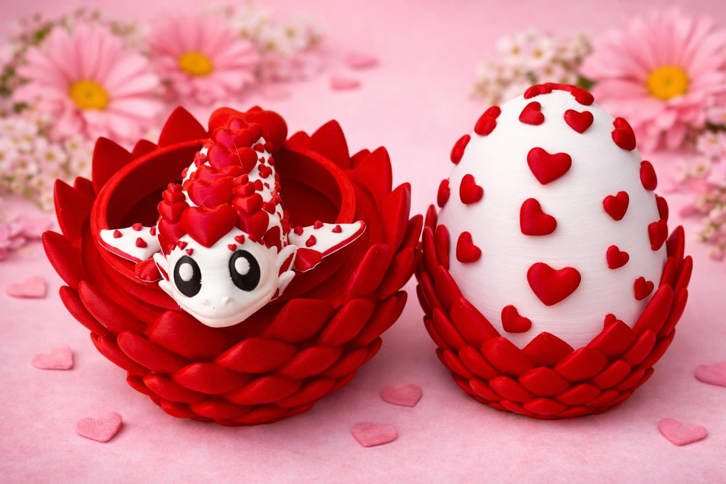 Heart Dragon with Matching Egg