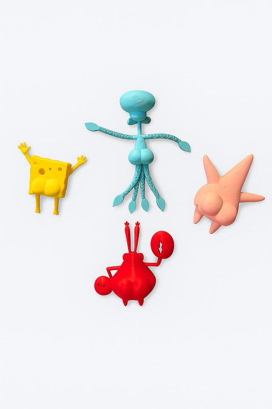 Sea Sponge and Friends Fridge Magnets